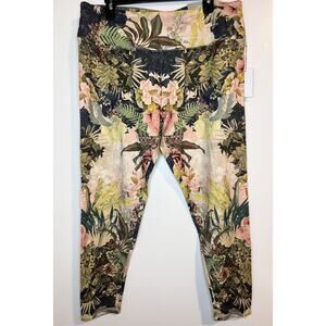 Soft Surroundings Size PXL Superslim Leggings NWT Floral Jungle Print